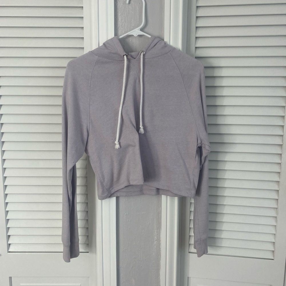 lilac cropped hoodie